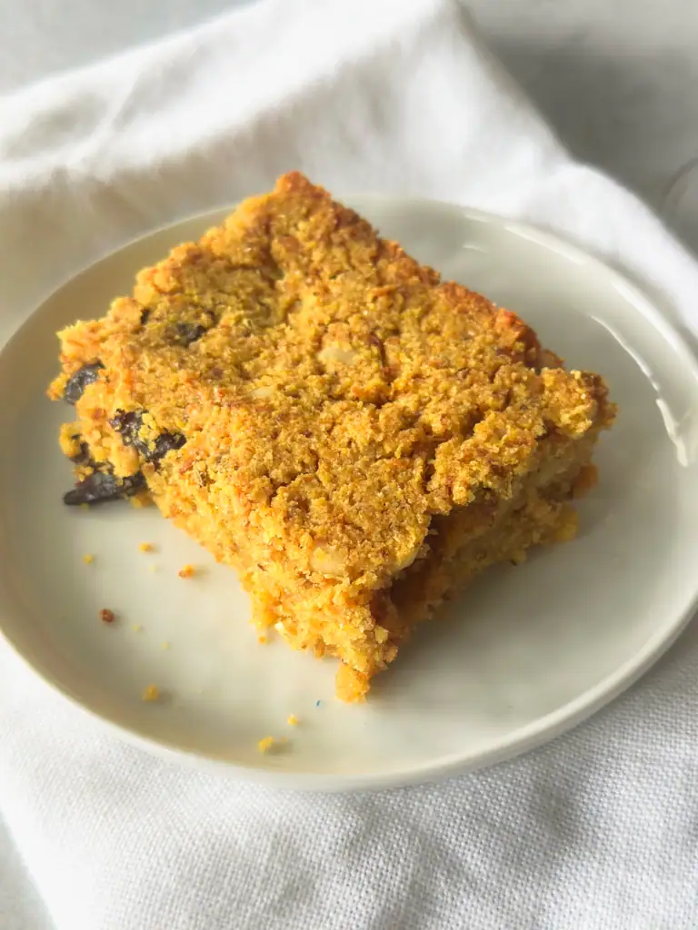 close up of a slice of classic venetian epiphany dessert