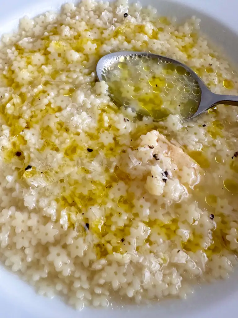 Close up of minestra