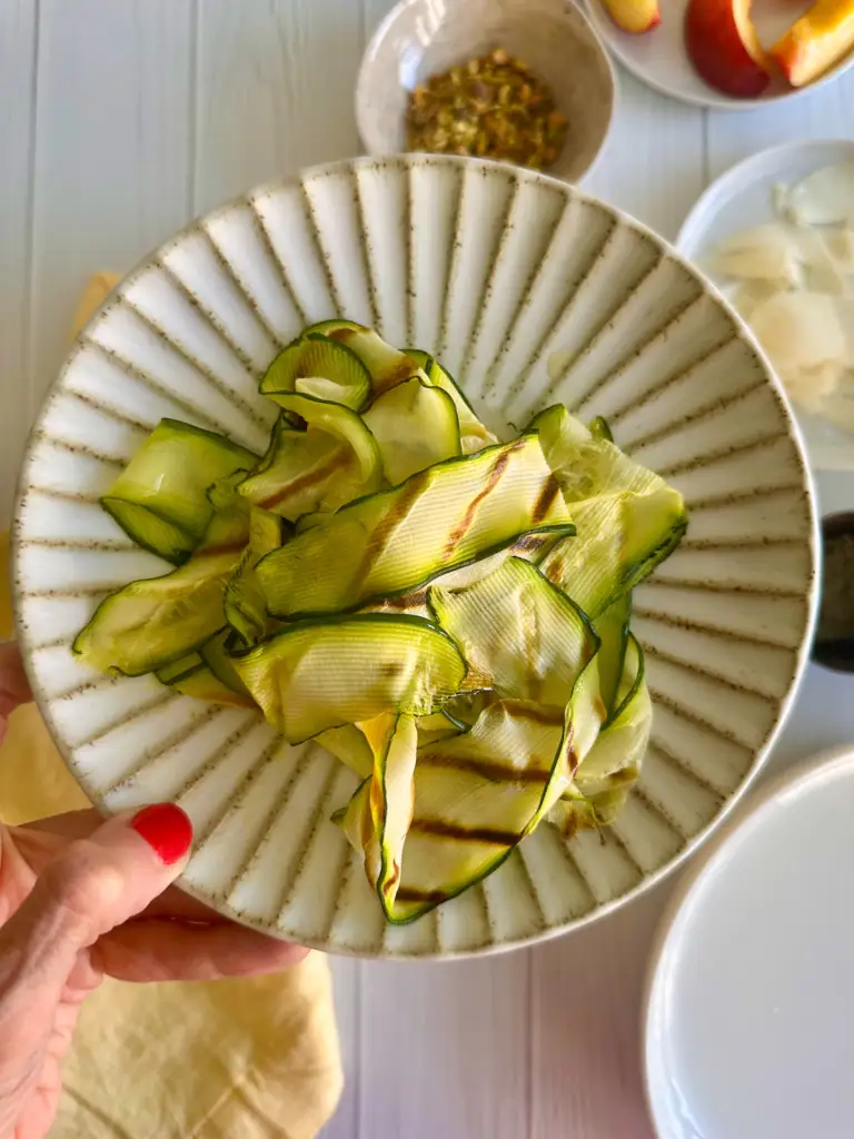 grilled zucchini on a plate