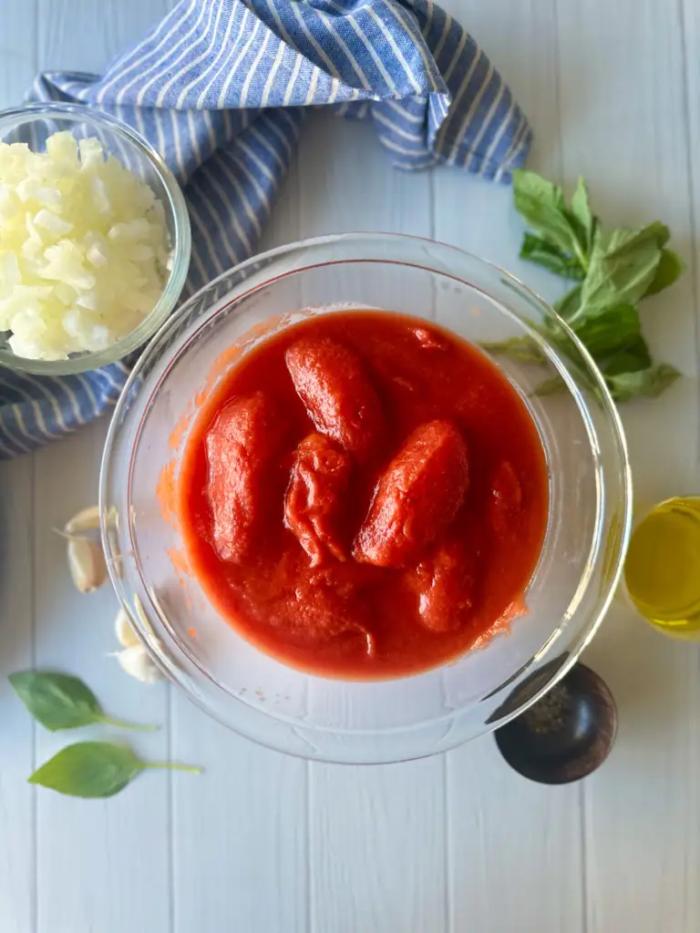 Italian Tomato sauce ingredients for sugo