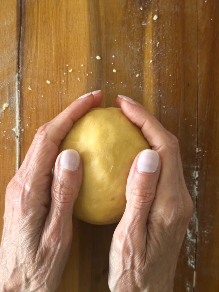 Homemade barchette pasta dough