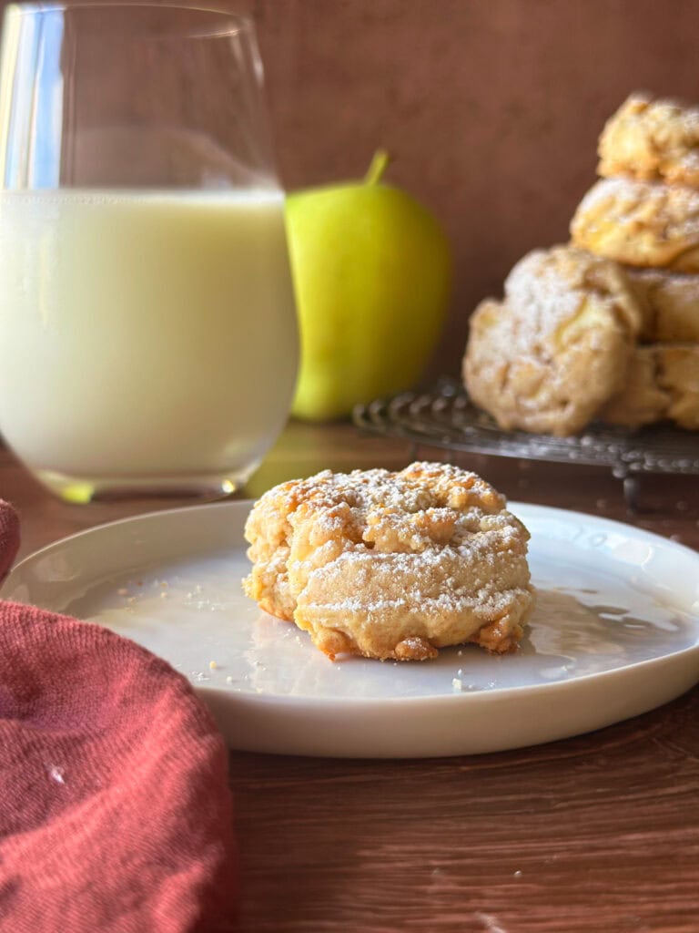 Close up of apple cookie