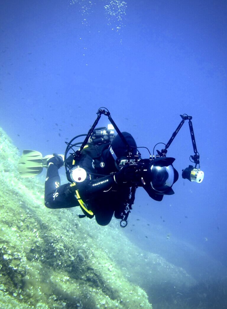 Unterwasser mit Kamera