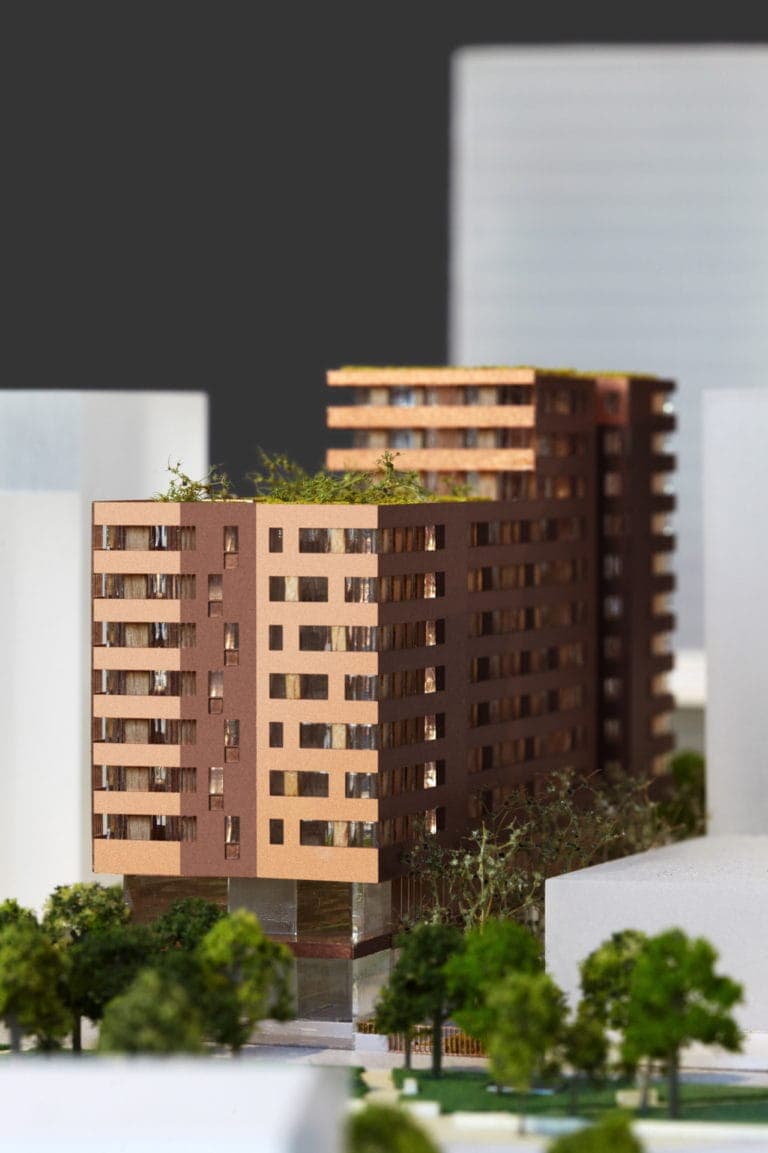 Maquette de concours architecture de l'avenue de France par Jean Harari au 1/500ème