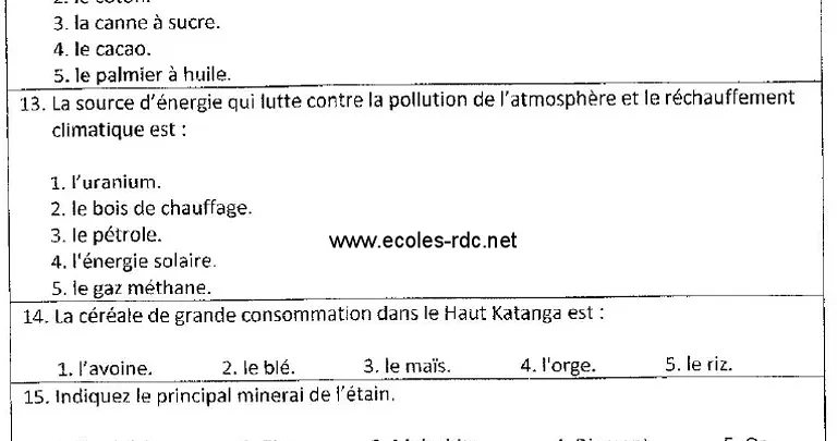 Items de Culture générale PDF