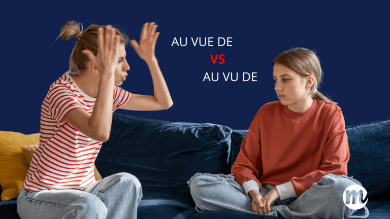 Une scène de débat entre une mère et sa fille, où le sujet de discussion est l'expression 'au vue de' vs 'au vu de'. Cette image illustre bien la confusion que peuvent générer ces deux expressions, une erreur fréquente qui peut aussi apparaître dans des fiches de révision ou des devoirs scolaires.