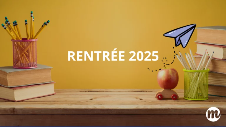 Image de la rentrée des classes 2025 avec fournitures scolaires, livres et crayons. Préparer une bonne rentrée scolaire, réussir grâce à la poésie la rentrée et prévenir la carence en fer et anxiété.