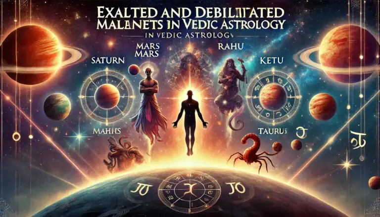 Exalted and Debilitated Malefic Planets in Vedic Astrology: Understanding Their Dasha and Antardasha Effects