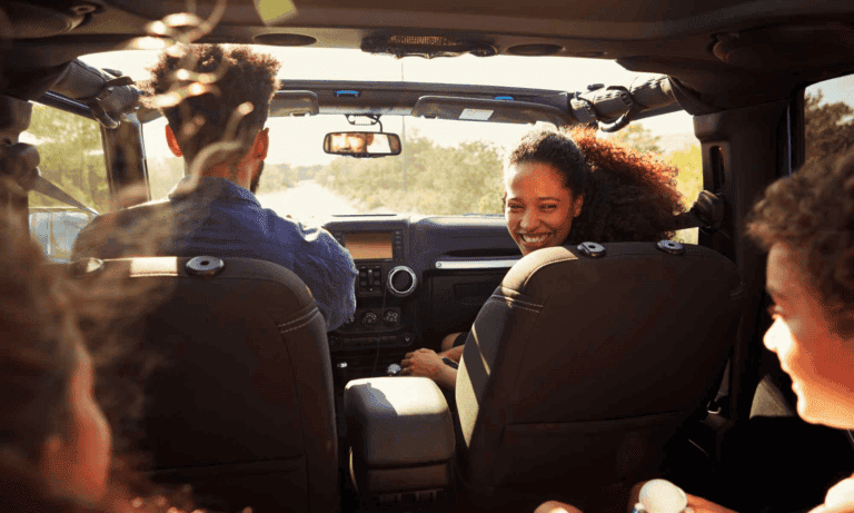 Family in the car