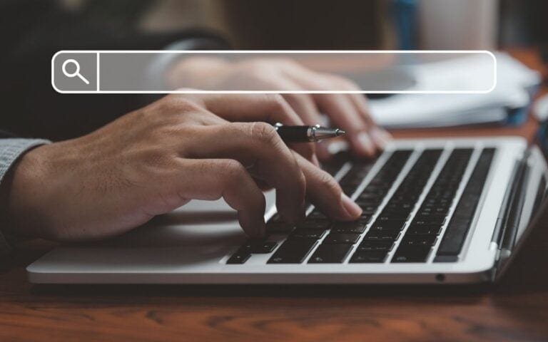 Professional working on laptop