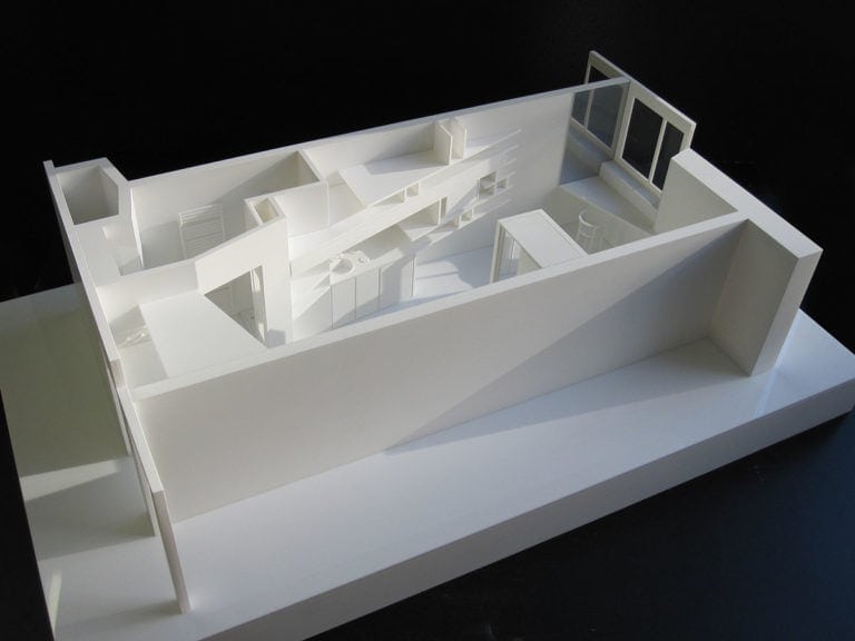 Maquette de détail à grande échelle, résidence sociale par Lelli architecte