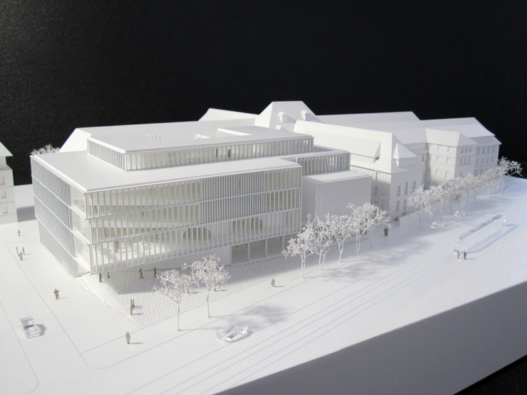 maquette de la bibliothèque de Besançon par Pascale Guédot architecte