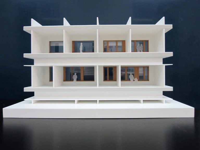 Maquette de la façade de l'hôpital Limmatal de Zurich par Brunet Saunier