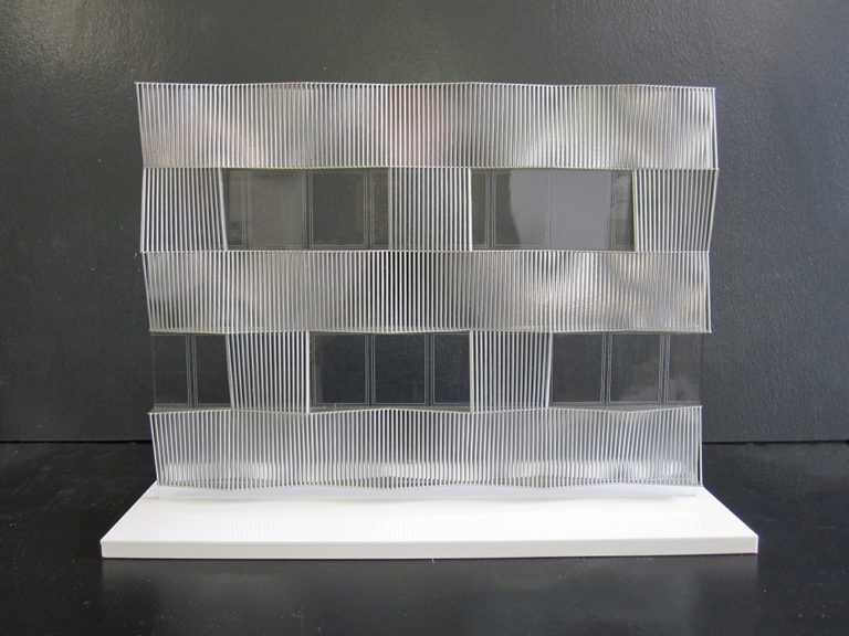 maquette de principe de façade du batîment A11 à l'avenue de France Par Brenac & Gonzalez