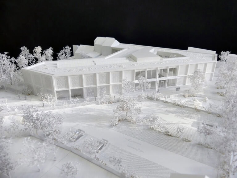 maquette de concours blanche du centre culturel Jacques Brel à Croix par Hemaa architecte
