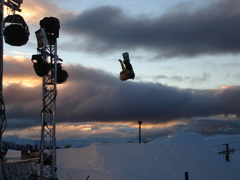 Snowsports photographer at the MTV Snow Jam in New Zealand