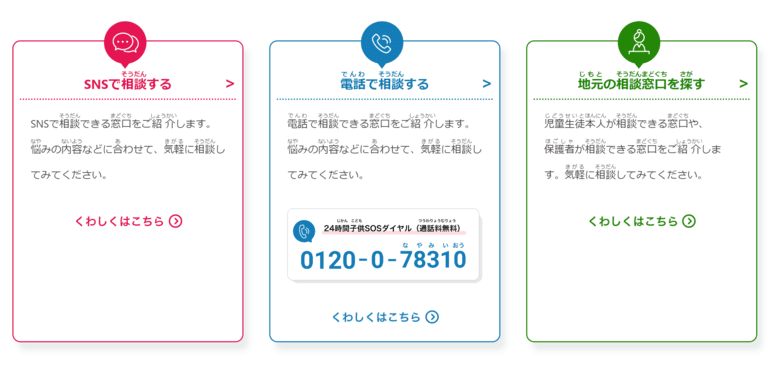 子供のSOS相談窓口