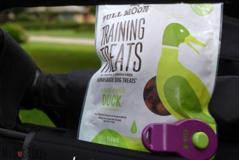 Dog clicker and training treats