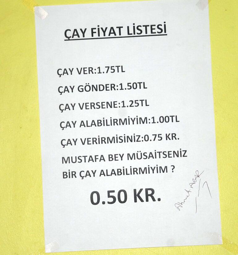 Nezakete göre değişen çay fiyat listesi