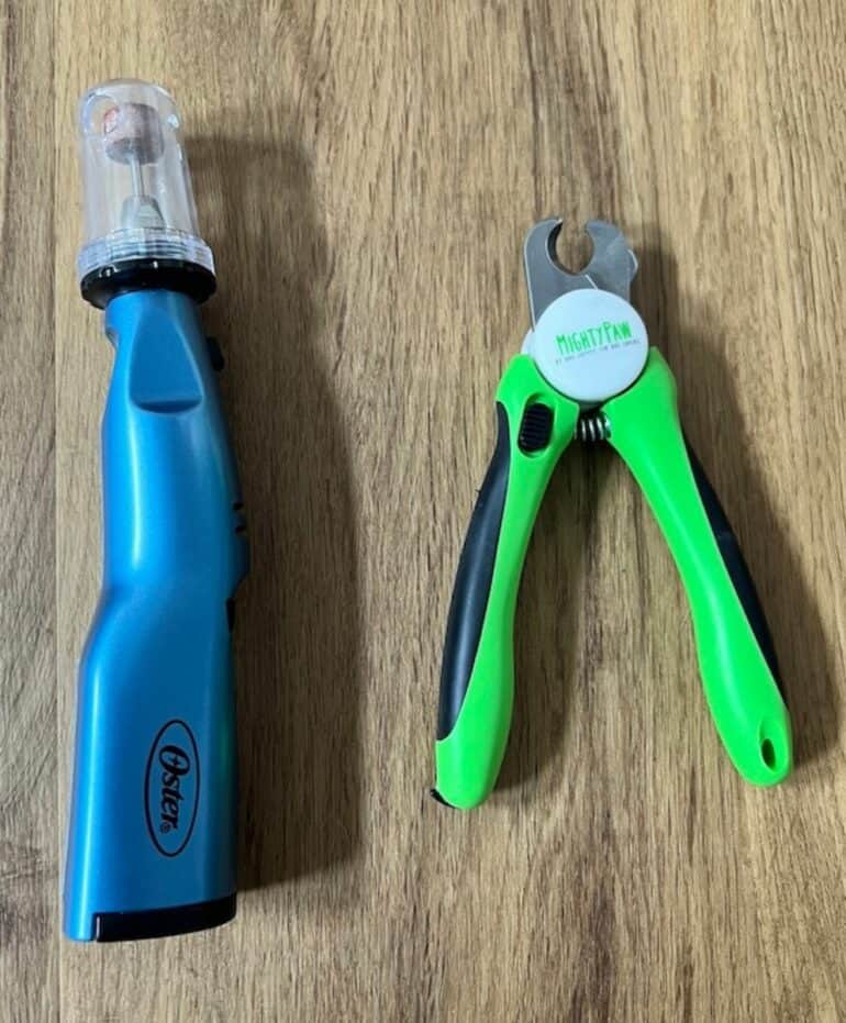 Missy & Buzz’s nail grinder (left) and Wally’s nail cutters (right)