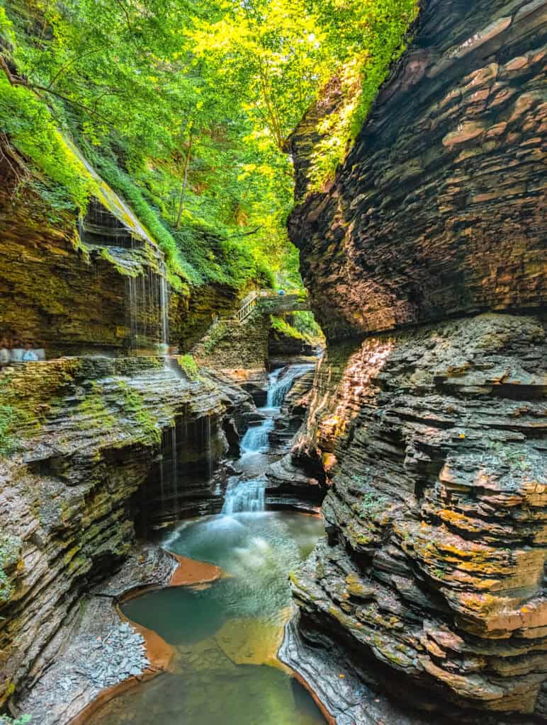 Gorge Trail at Watkins Glen State Park family hiking Upstate New York