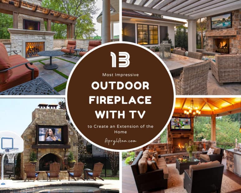 13 Most Impressive Outdoor Fireplace with TV to Create an Extension of