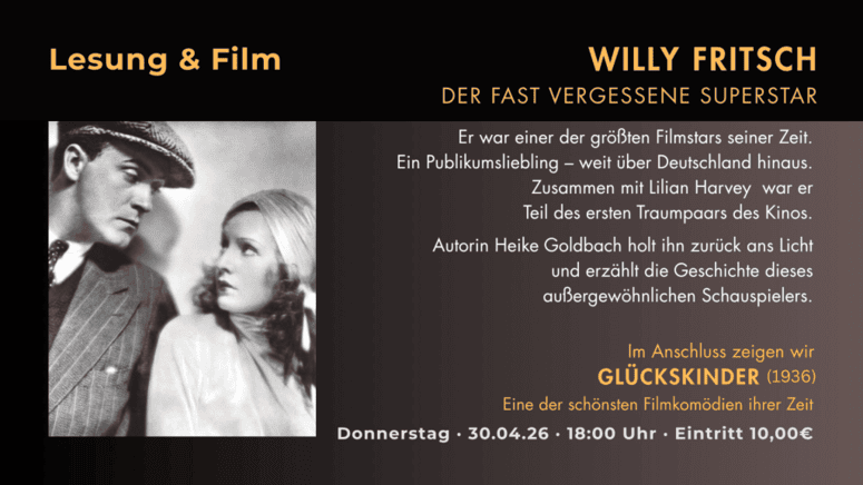 Buchvorstellung/Lesung mit Filmvorführung Kino im Kulturhaus Berlin-Spandau.