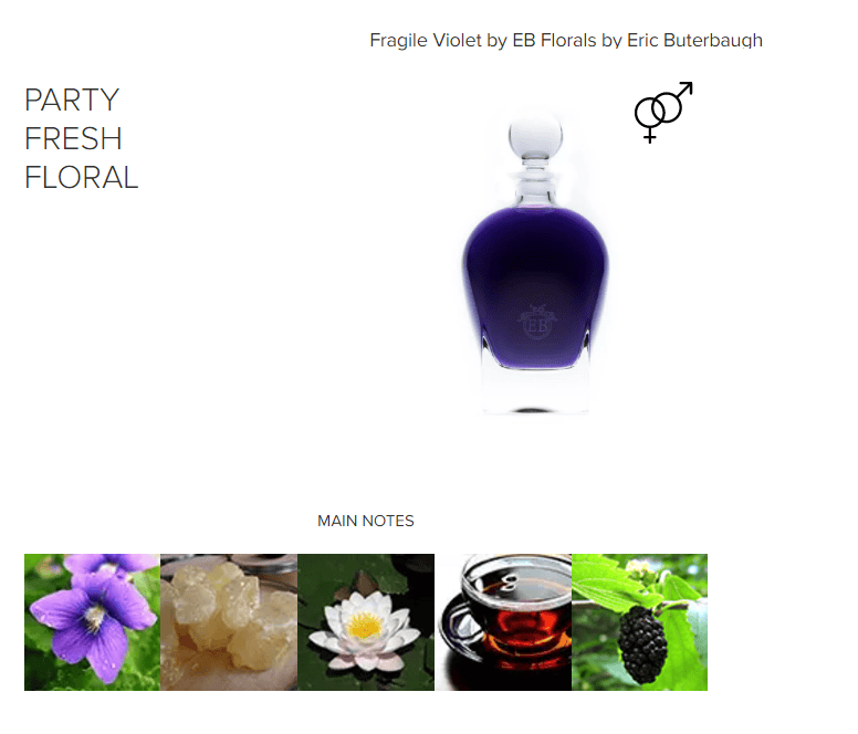 Fragile store violet perfume