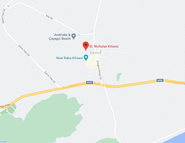 Noel Baba kilisesi google maps konumnu