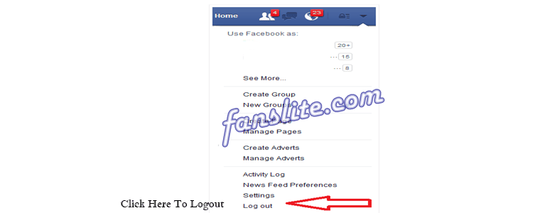 Logout Facebook Account