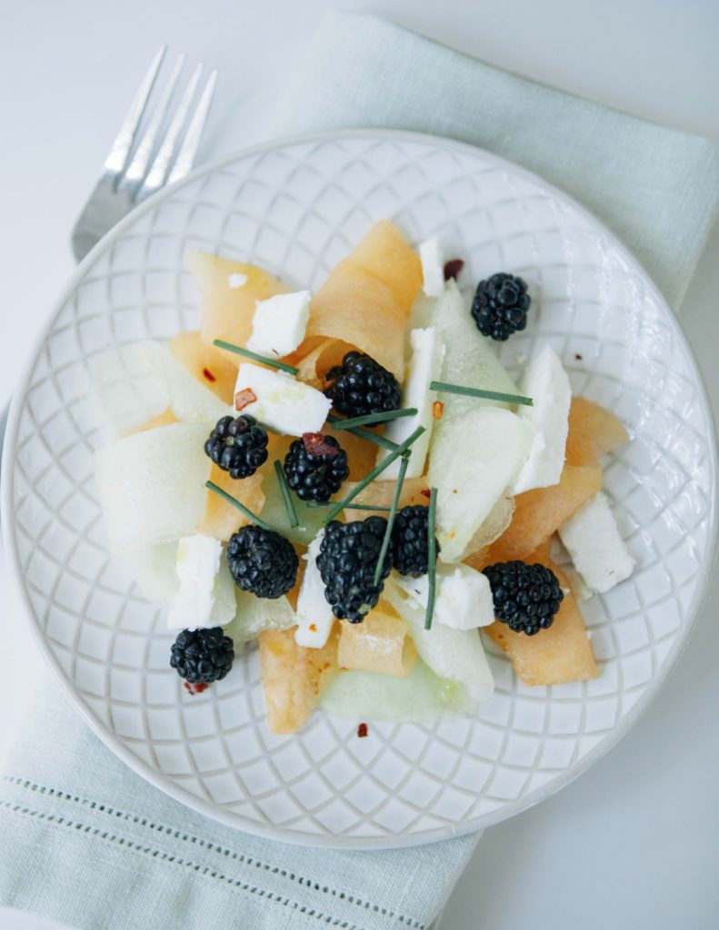 Melon Berry and Feta Salad