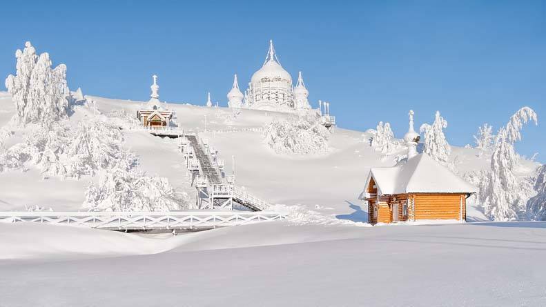 Russian snowy winter