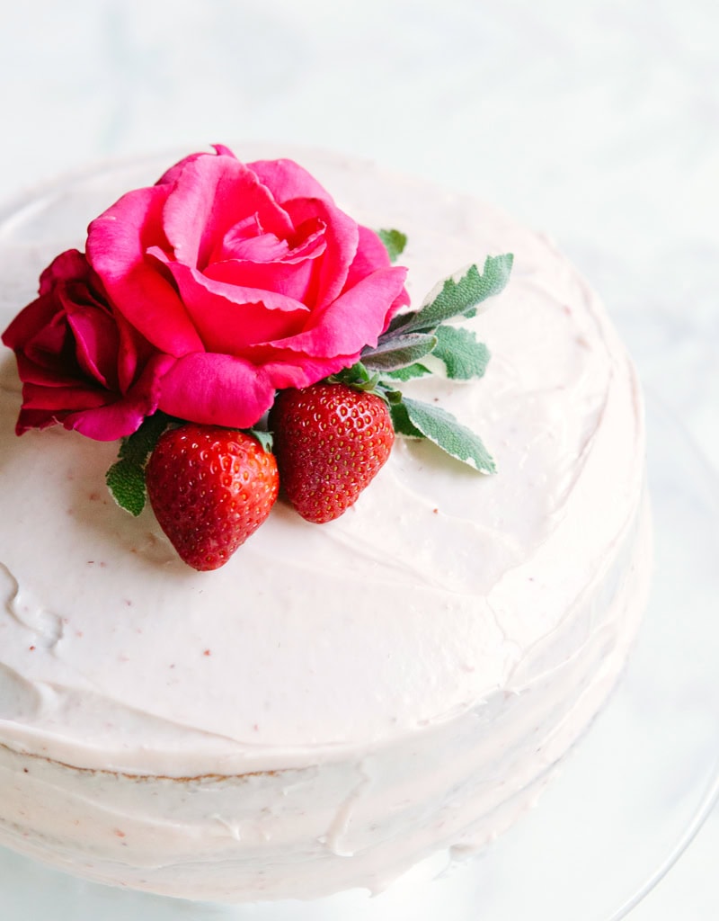 strawberry cake summer entertaining