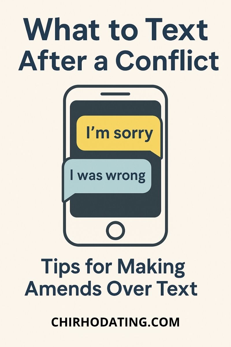 what to text after a conflict,