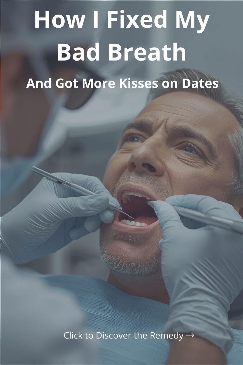 middle-aged man dentist checkup fixing bad breath confidence dating