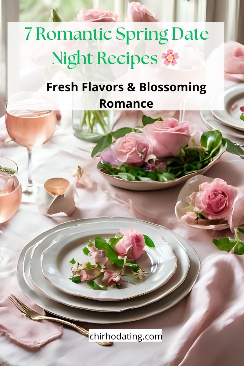 blog cover image of spring date night recipes,