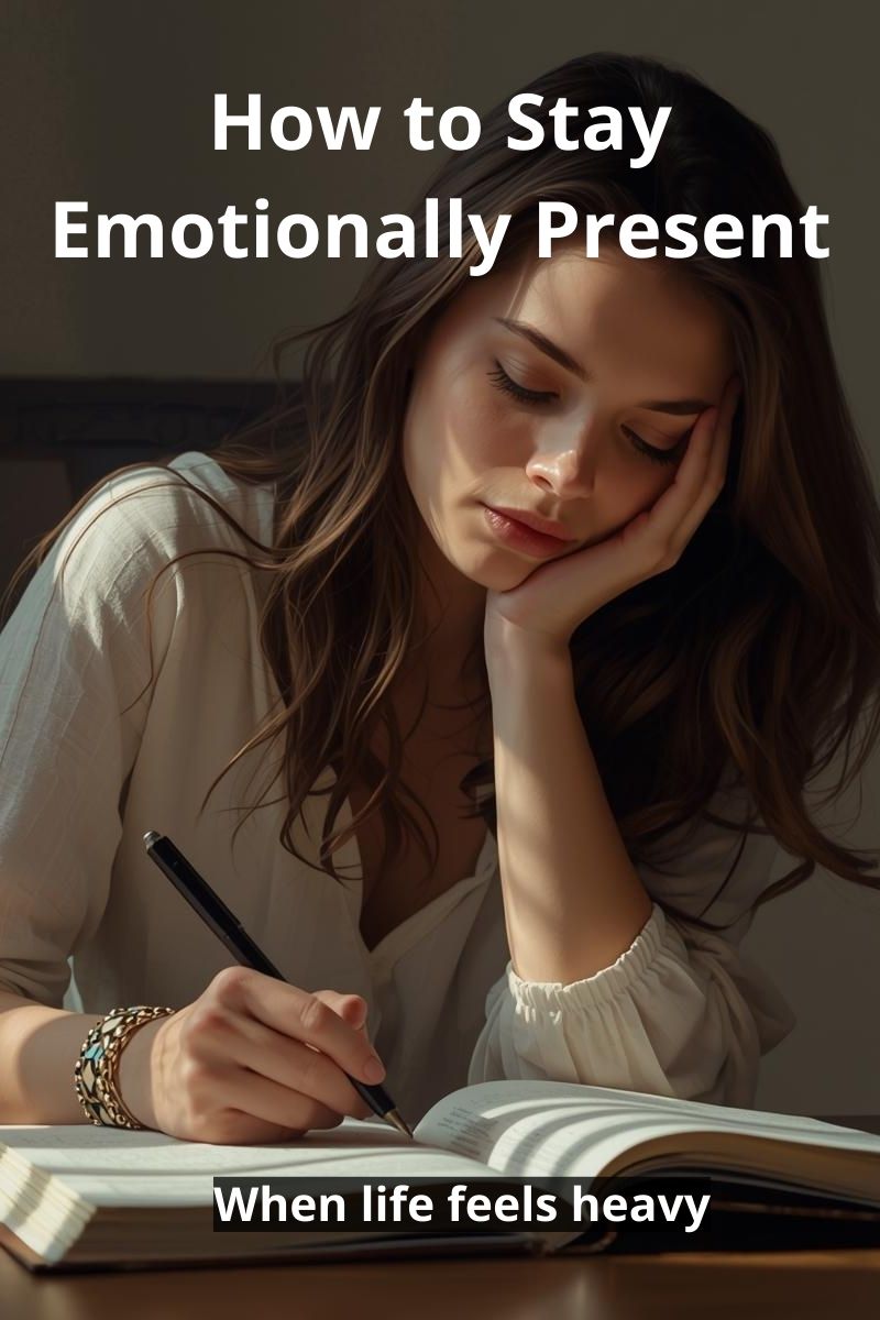 how to stay emotionally present blog cover,