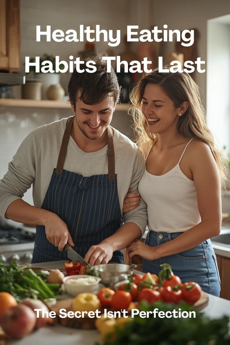 couple preparing a meal as a part of their healthy eating habits,