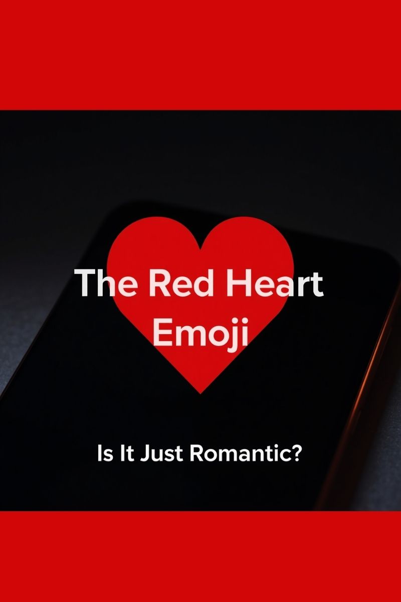 red heart emoji on a smartphone screen,