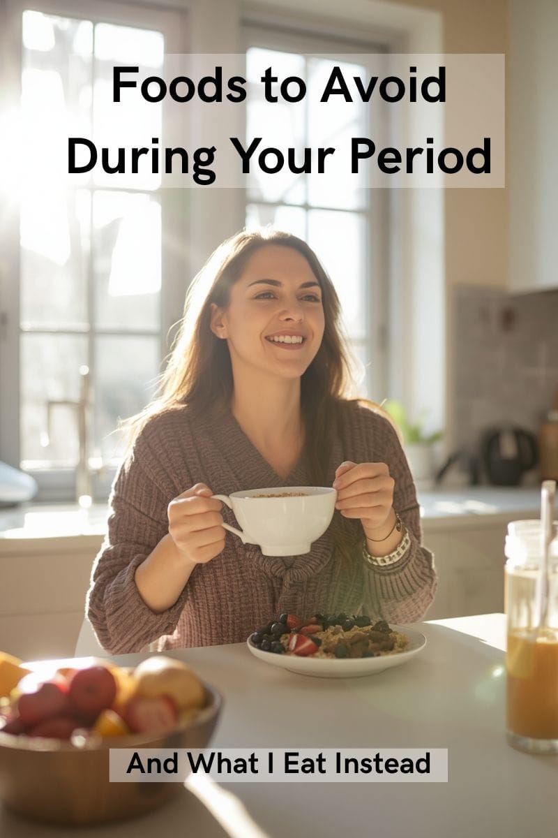 Foods to Avoid During Your Period (And What I Eat Instead) 1 woman enjoying a healthy breakfast,