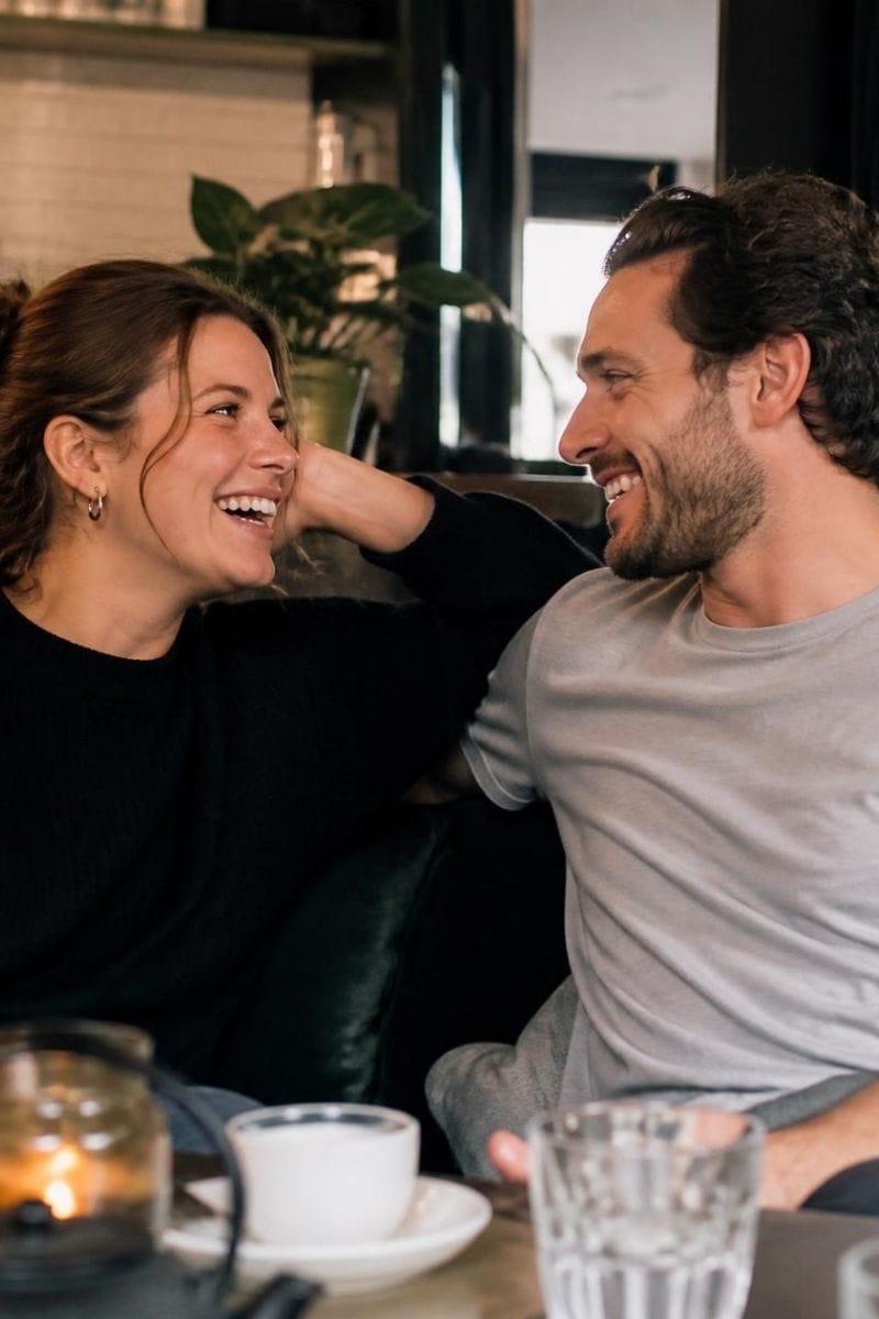 a man and a woman enjoying their time together,