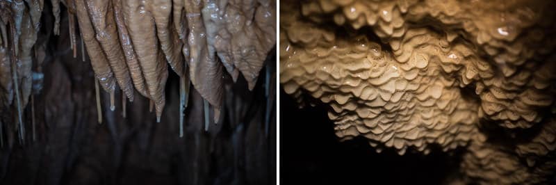 Some of the scenery in the natural bridge caverns Hidden Passages Tour