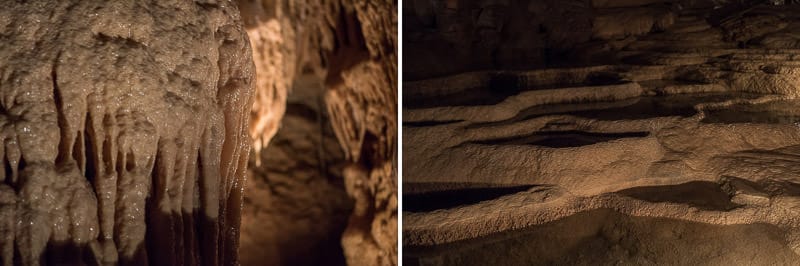 Some of the scenery in the natural bridge caverns Hidden Passages Tour