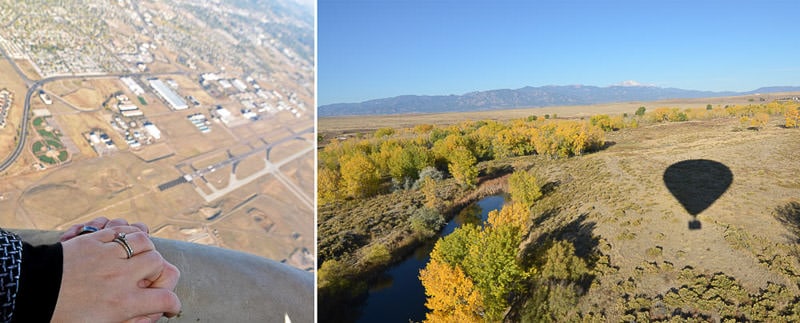 hot air ballooning over Colorado Springs for Buddy's 30th Birthday