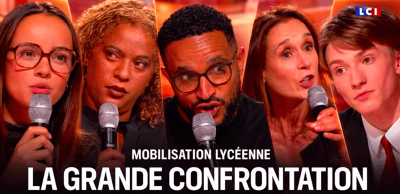 plateaux tv manifestations lycéennes