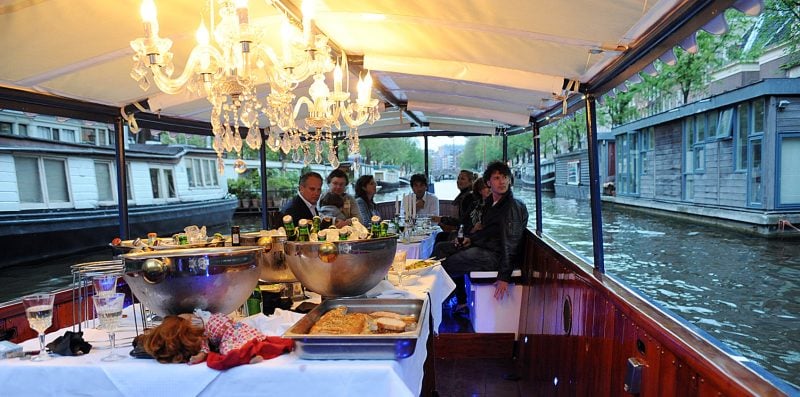 Dinner cruise Amsterdam,  rondvaart Amsterdam met eten