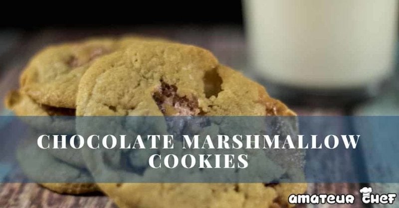 Chocolate and Marshmallow cookies - easy, yet incredibly tasty marshmallow cookies. Feature Images | AmateurChef.co.uk