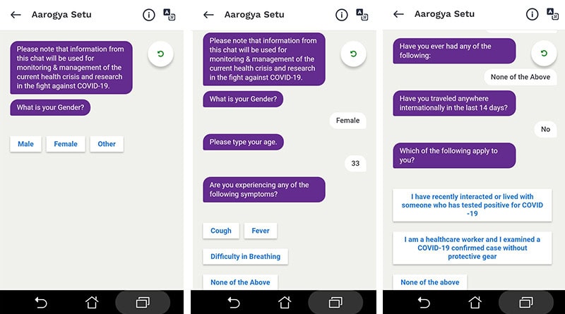 Aarogya Setu - Self-Assessment Test