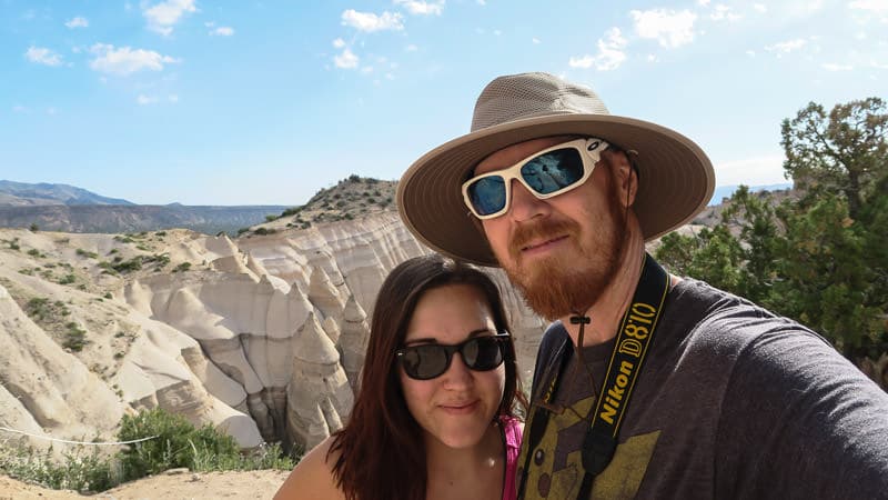 Brooke and Buddy at the top of the slot canyon hike