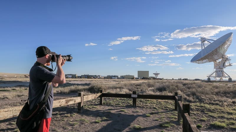 Buddy taking photos of the VLA